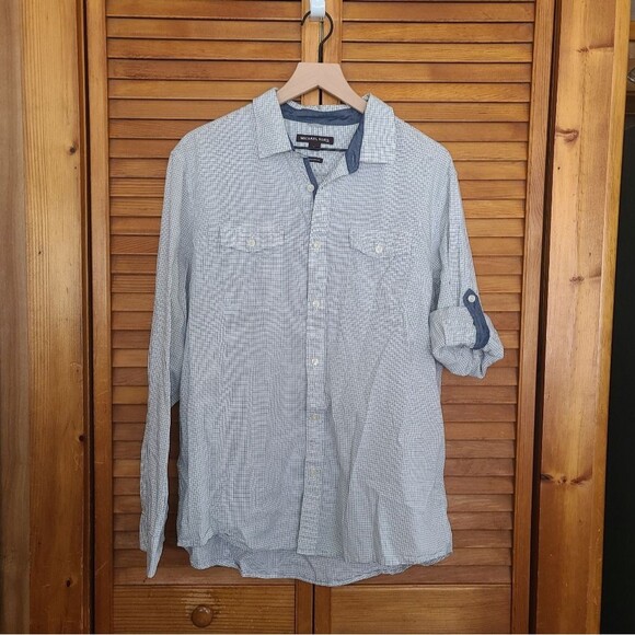 Michael Kors Mens Woven Shirt Size XL - Picture 9 of 9